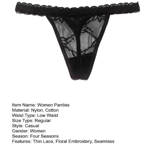 Mutandine da donna con pizzo traforato e ricamo floreale, sottili, senza cuciture, tinta unita, a vita bassa, elastiche, per la notte di nozze in luna di miele