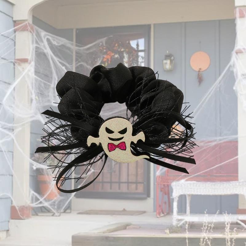 Halloween Hair Ties Elastic Hair Scrunchies Ghosty Shape Hair Rope Woman Ponytail Hair Tie for Girl Hair Style Making
