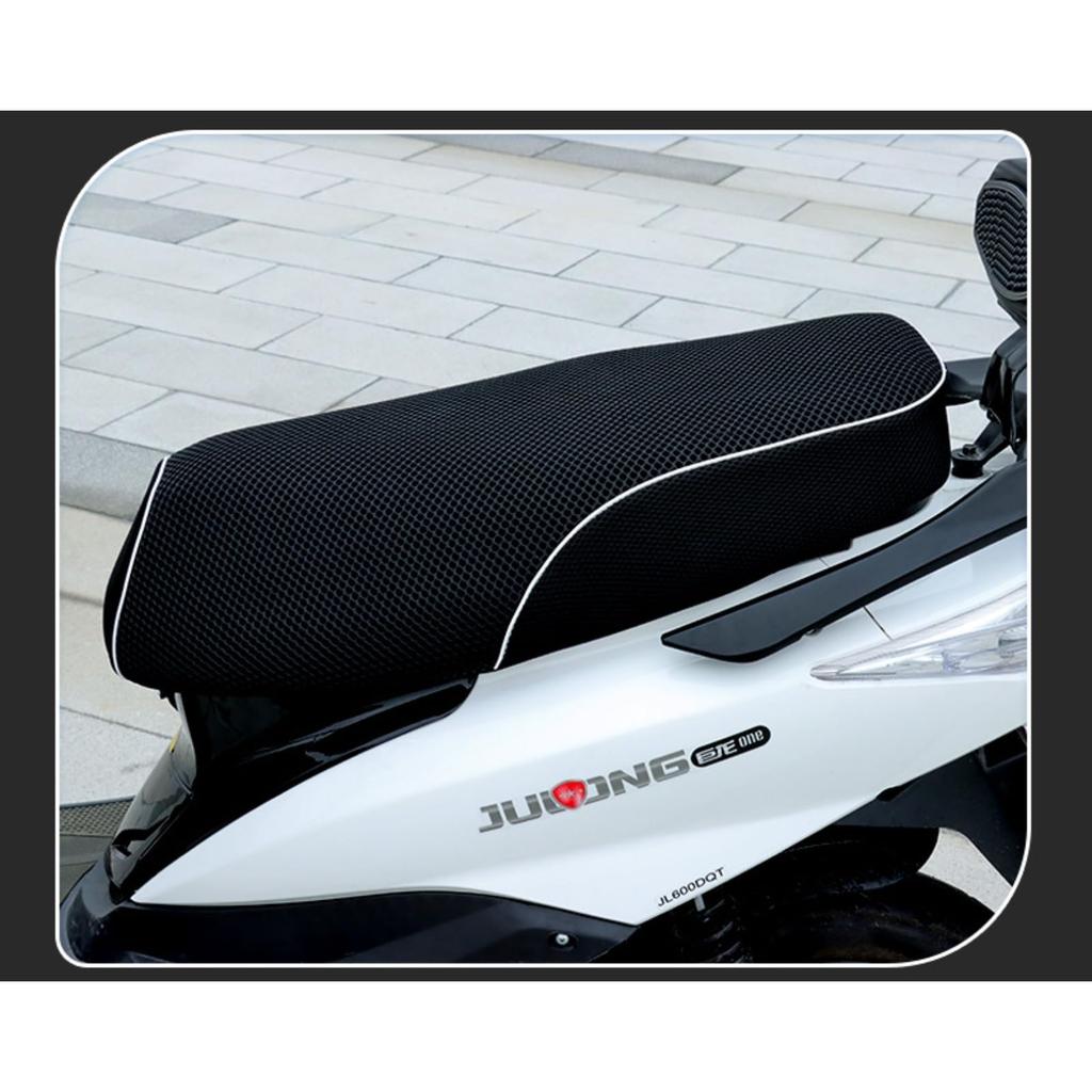 Scooter Seat Cover for Motorcycles and 3D Mesh Seat Cover with Seat Universal Fit for Cygnus Address Spacy Easy Installation Motorbikes, Breathable,