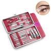 21 Pcs Nail Clippers Pedicure Kit Stainless Steel Professional Manicure Kit For Men/women Nail Care Tools Personal Home Travel Care Kits With Leather