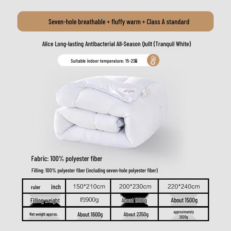 Mercury Home Textiles Alice Antibacterial All-Season Quilt