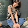 Women's Crochet Checkered Vest: Sleeveless, Loose, Lightweight Top for Spring & Autumn