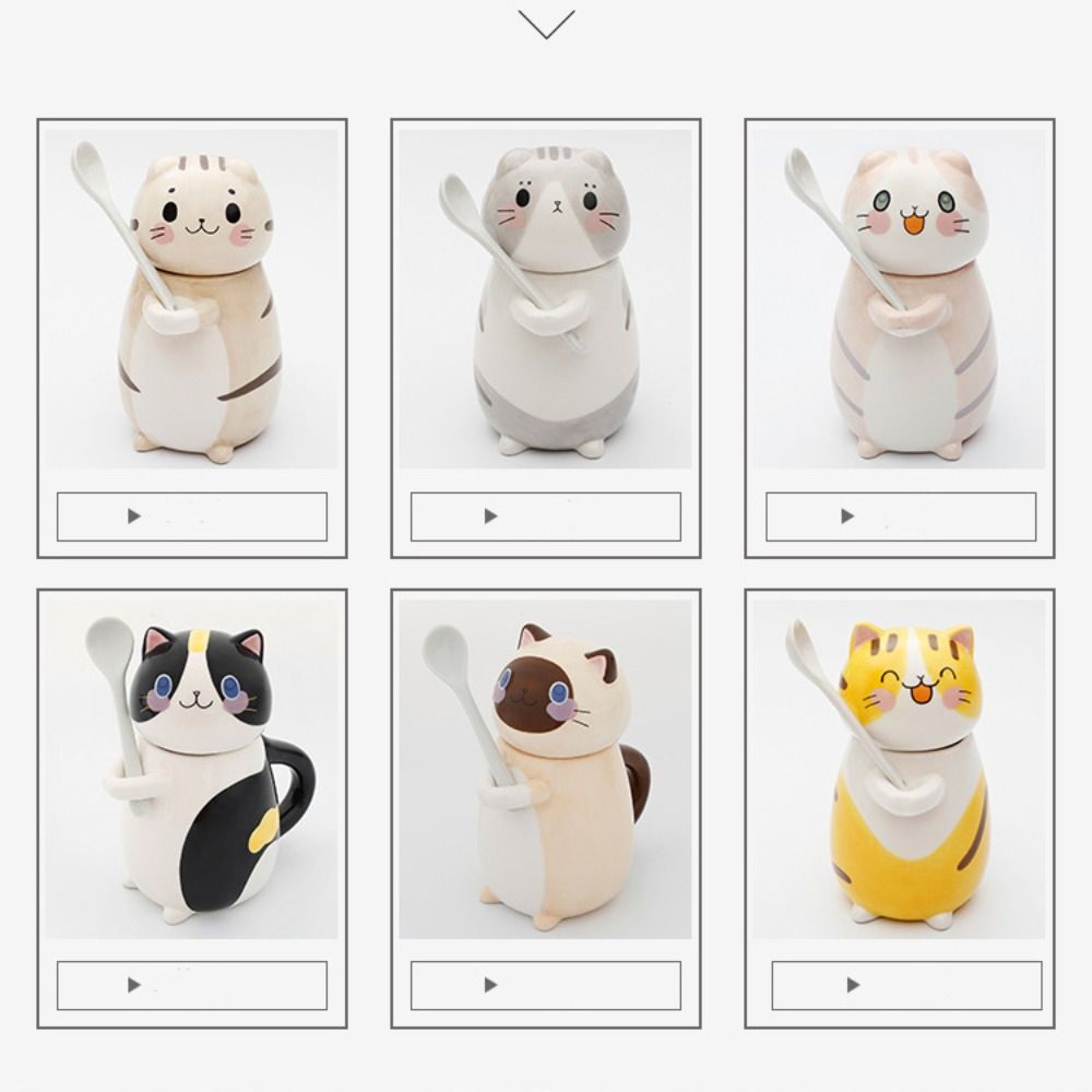 Capped Mug Cat Coffee Mug Ceramic Milk Tea Cups Creative Coffee Pots  Coffee Drinking