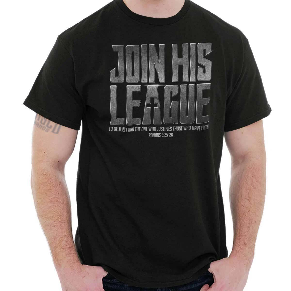 Christian Faith Pop Culture Join His League Womens or Mens Crewneck T Shirt Tee S