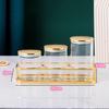 Food Storage Container, Glass Sealed Jar with Lid, Kitchen Storage Bottle, Household Moisture-proof Tea Can, Metal Rack
