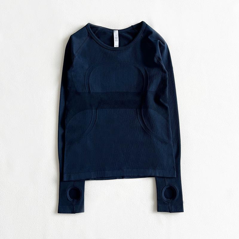 Damen Schnelltrocknendes Langarm Yoga Top - Atmungsaktiv, Hochelastisch, Rundhals Fitnessbekleidung für Herbst & Winter