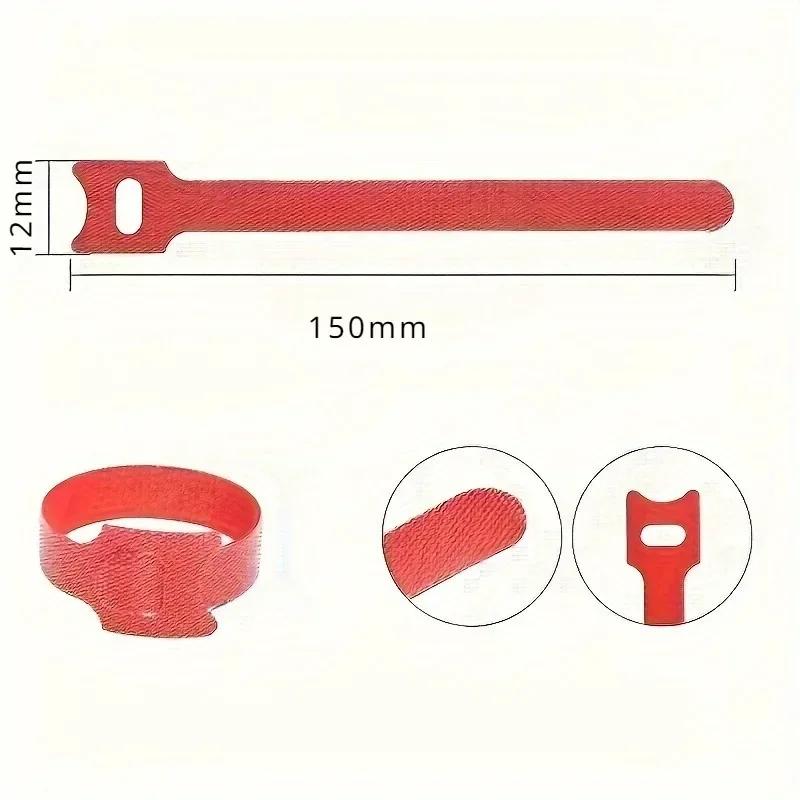 10pcs Adjustable Cable Management Strap Cable Organizer Desk Wire Winder Cable Tie Data Line Protection Storage Gadget 12*150mm