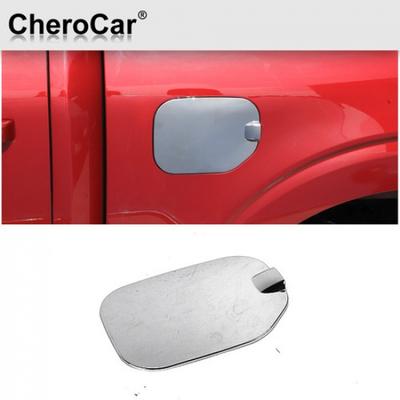 Triple Chrome Fuel Tank Cap Gas Door Cover Trim for Ford F150 F-150