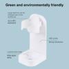 Bathroom Electric Toothbrush and Toothpaste Holder Storage Rack with Adhesive Mount ABS White Toothbrush Organizer