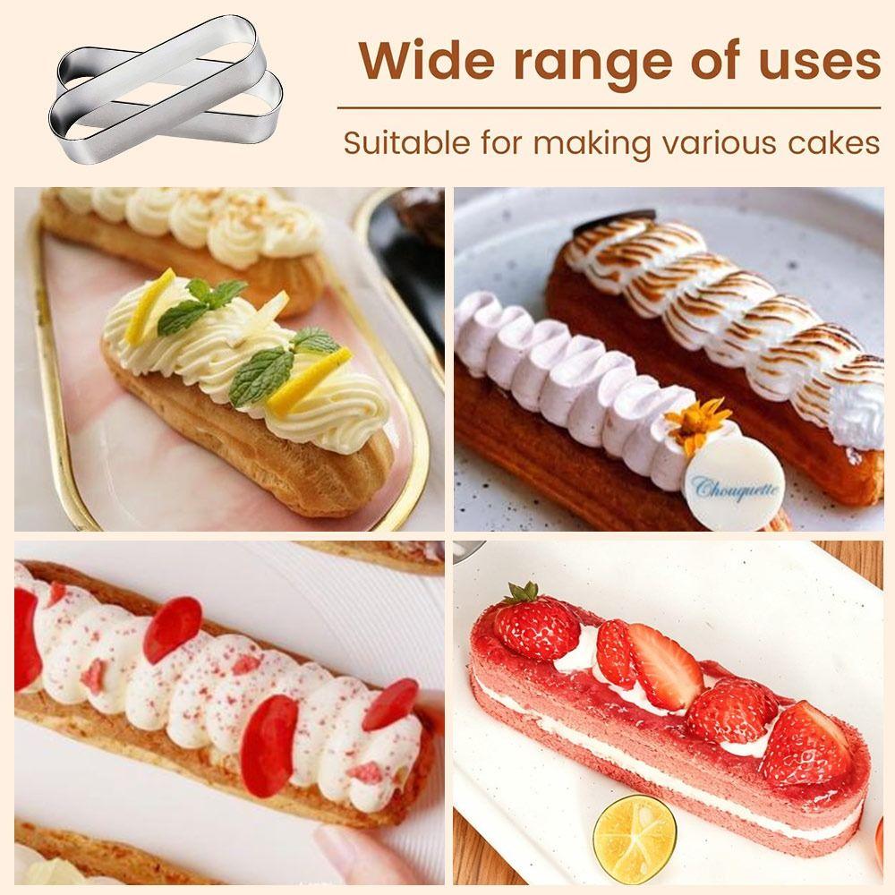Stainless Steel Oval Cake Rings Multipurpose Cake Ring Molds  for Professional Pastry Baking