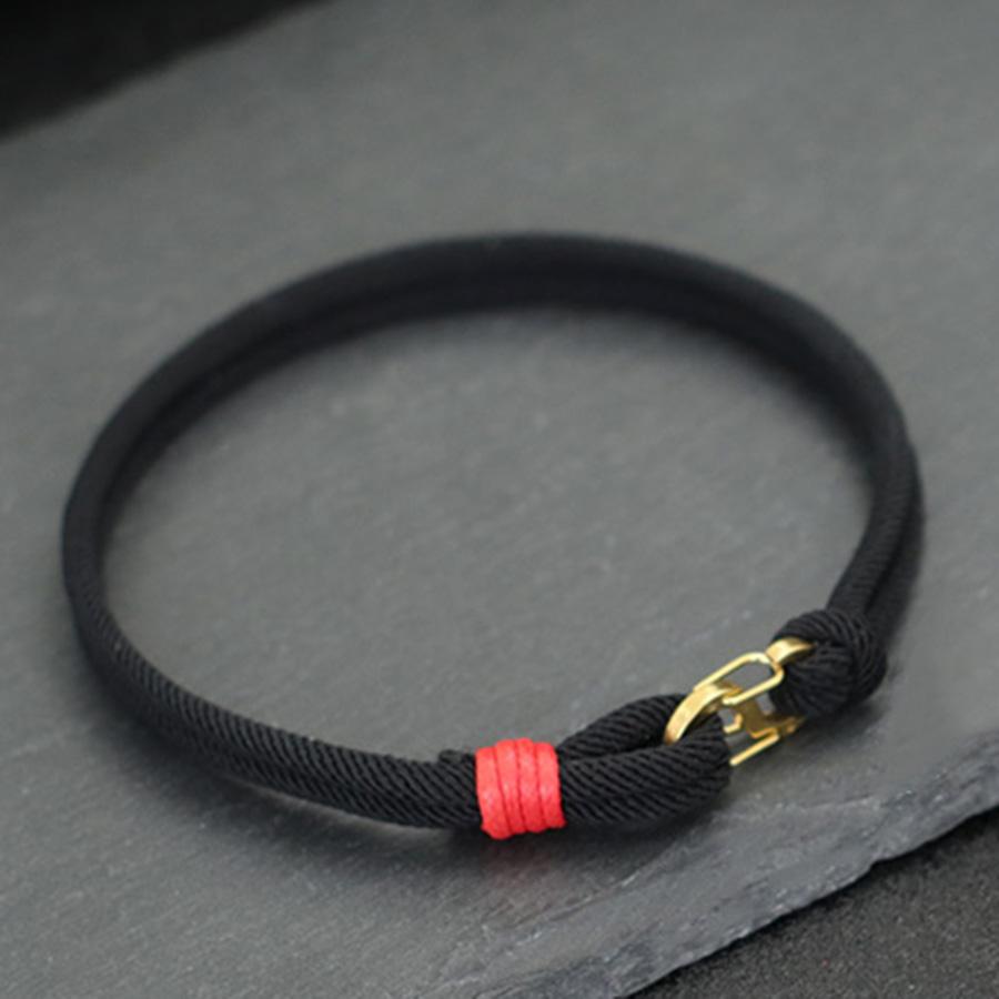A Grade 3mm Thin Rope Bracelet For Men Stiainless Steel S Buckle Pulseiras Masculina Locomotive Cool Riding Hand Accessories
