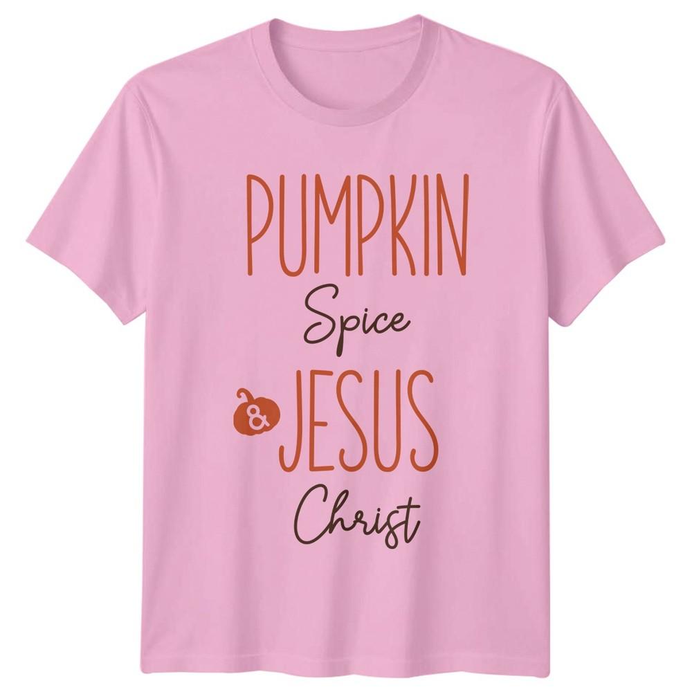 Pumpkin Spice Jesus Christ Autumn Christian Faith Unisexs Unisexs Graphic Tee