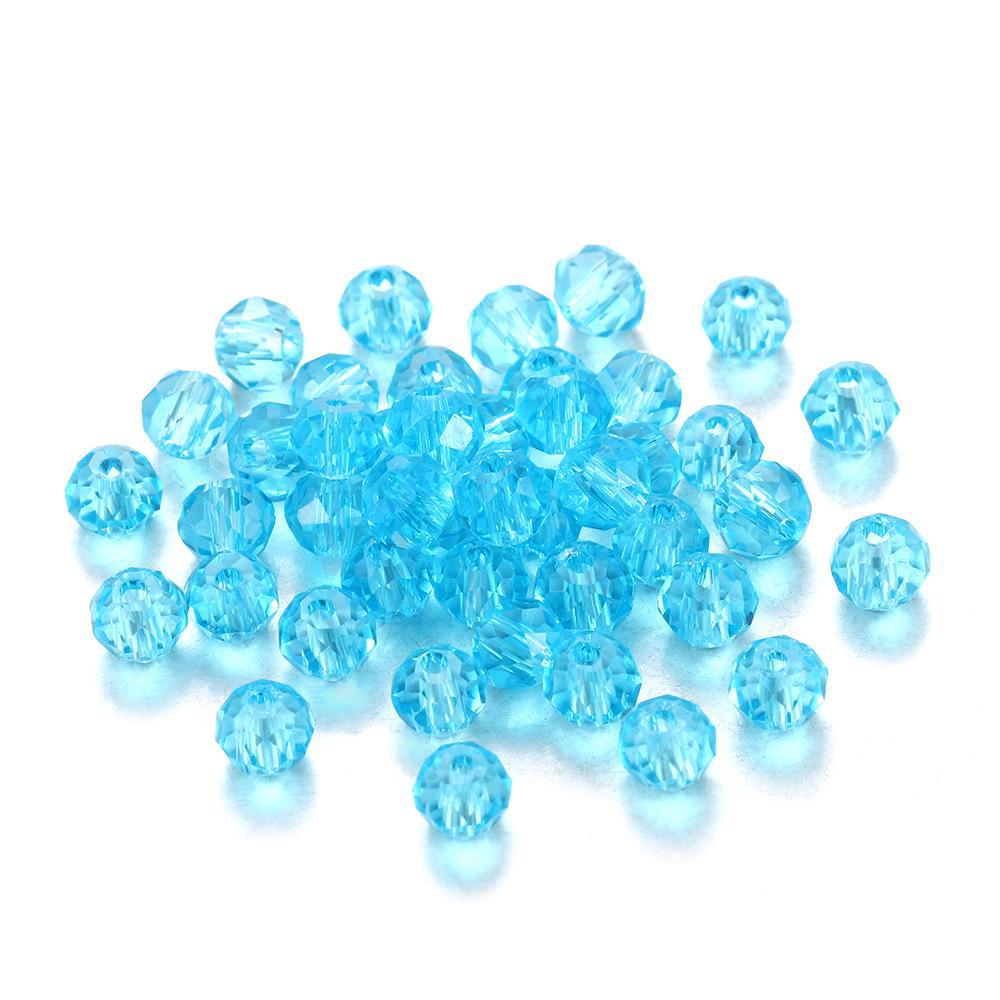 DIY Jewelry Craft Kit: Transparent 3-8mm Glass Beads, Rice, Diamond, Crystal Cuts, Lantern Shapes, Spacer Beads - Perfect For Accessory Making