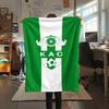 1Pc Kenitra Athletic Club kac Print Flannel Blanket High Quality Warm Comfortable Cover for All Seasons Perfect for Gifts Home Decor