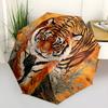 1pc Tiger Print Automatic Folding Umbrella - Compact 8-Rib Design,Perfect Gift for Friends & Family yy250926091
