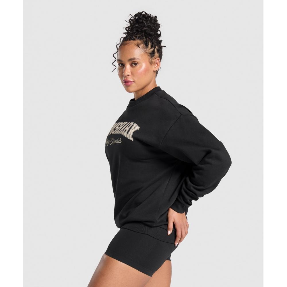 Gymshark Mikina Lifting Essentials Graphic Brushed Oversized Black B3c1i Bb2j