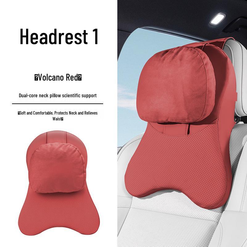 Compatible Headrest Neck Pillow & Lumbar Support for BYD Models: e2, e3, e9, S6, S7