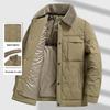 Men's Winter Cotton Jacket with Detachable Fur Collar - Warm, Versatile, Dad's Casual Wear for Cold Weather