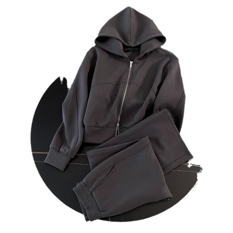 Sportswear Fashion Women's Set Spring and Autumn High End Loose and Slimming Hoodie and Pants Two Piece Setjuicy Couture Track