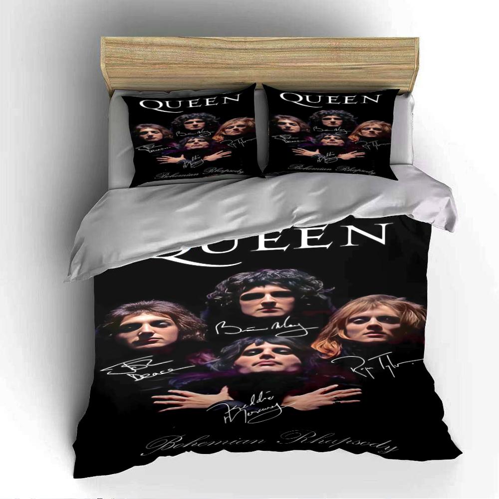 Queen Band Bohemian Rhapsody Bedding Set Bedding set (1 duvet cover, 2 pillowcases, duvet not included)