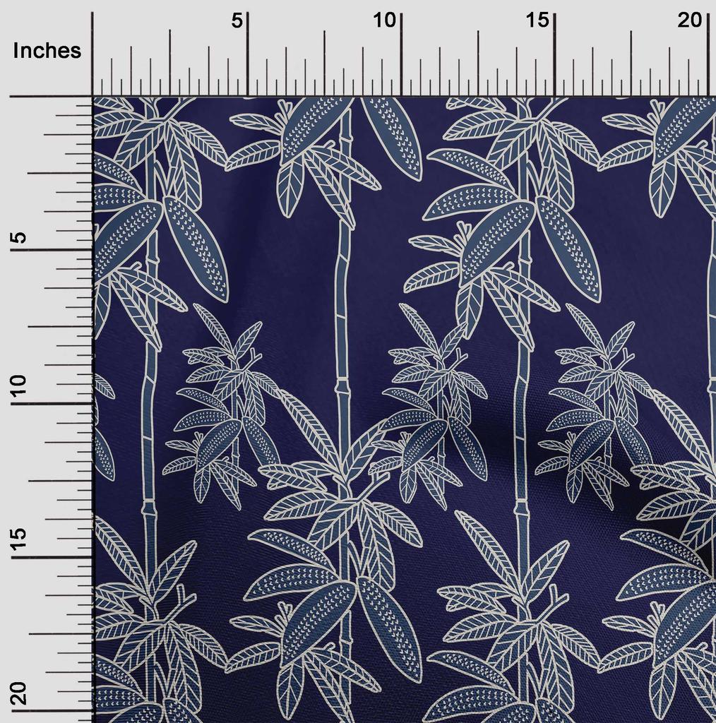 oneOone Cotton Flex Blue Fabric Tropical Palm Tree Quilting Supplies Print Sewing Fabric By The Yard 40 Inch