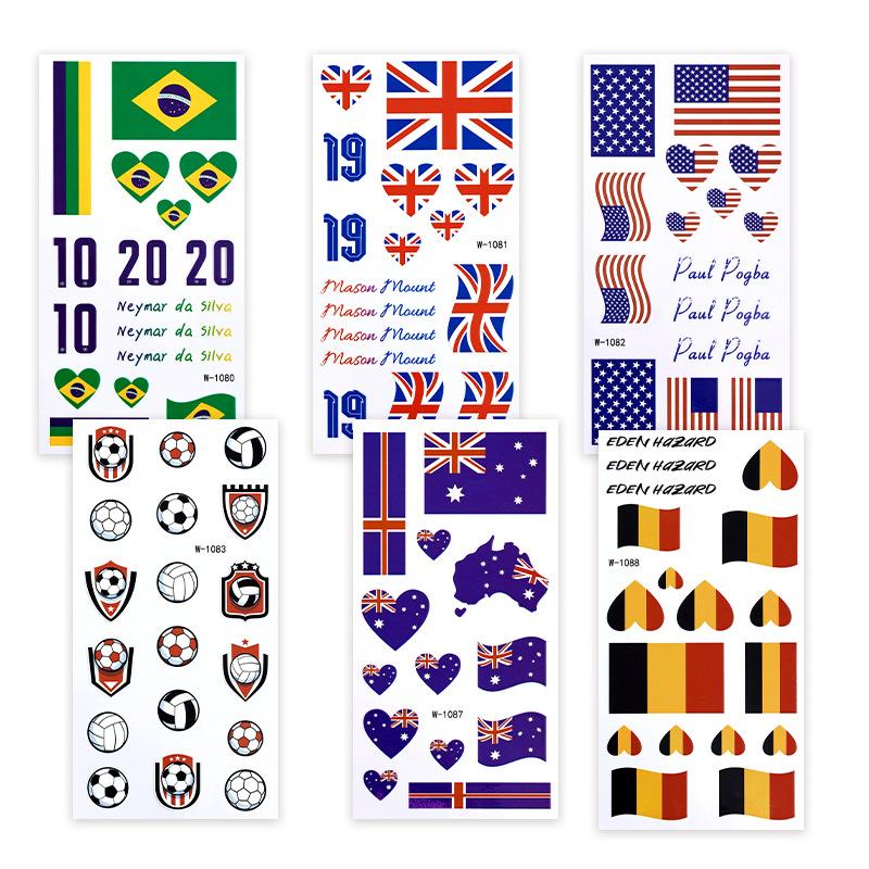 World Cup Holiday Tattoo Sticker Waterproof Children'S Cartoon Tattoo Sticker Direct Sticker Tattoo