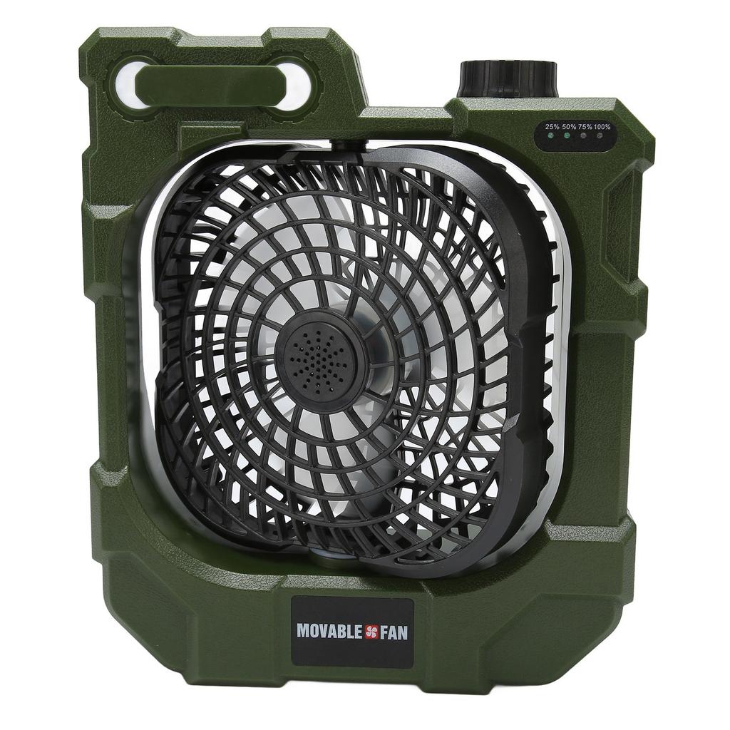 Camping Fan Rechargeable Portable Super Quiet 270 Degree Auto Rotation USB Cooling Fan with LED