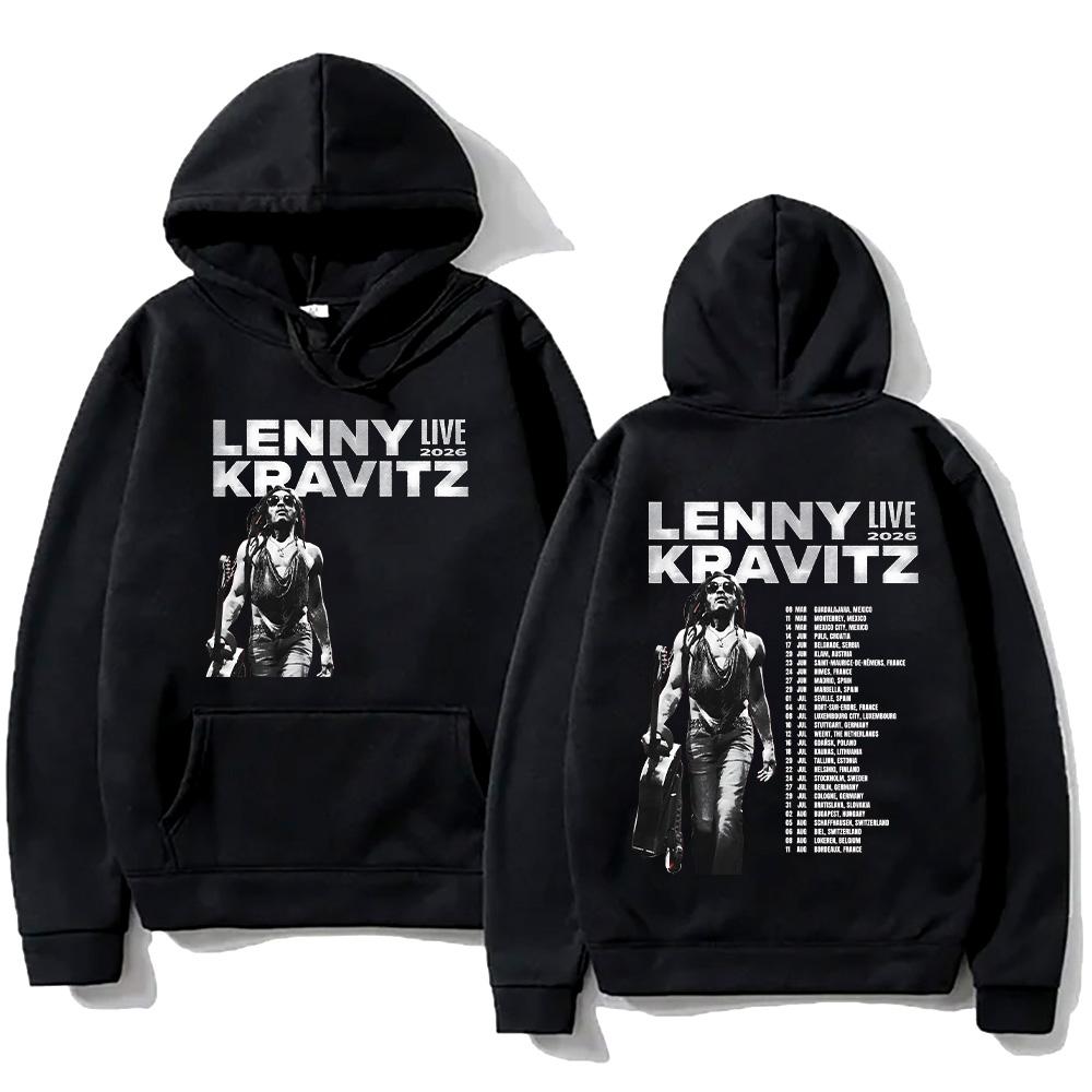 Lenny Kravitz Live 2026 Grafik Streetwear Herren High Street Sweatshirt Mode Damen Langarmtops Punk Musik Kleidung Pullover