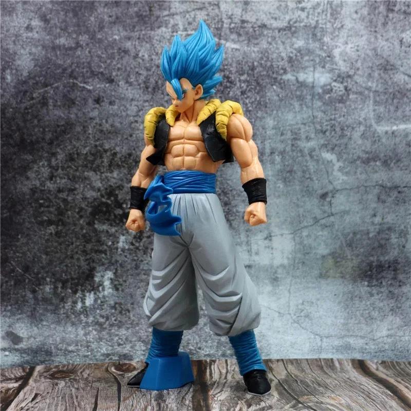 31CM Dragon Ball Super Saiyan Blue Gogeta Figure Toys Anime Figurines Collection Model Desktop Decoraction Gifts Kids Z DBZ PVC Round Sensory