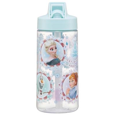 Straw Bottle Water Bottle 500ml Spout Type Straw Water Bottle Plastic Clear Kids Disney Frozen Children's PSTB5-A