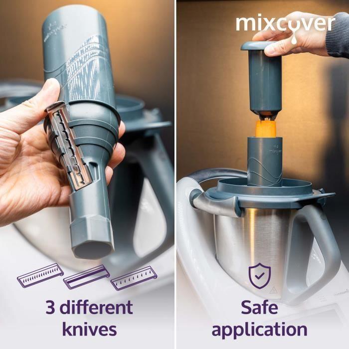 Accessoire de cuisine - mixcover - coupe-spirales - compatible thermomix tm6 tm5 - plastique - facile à utiliser