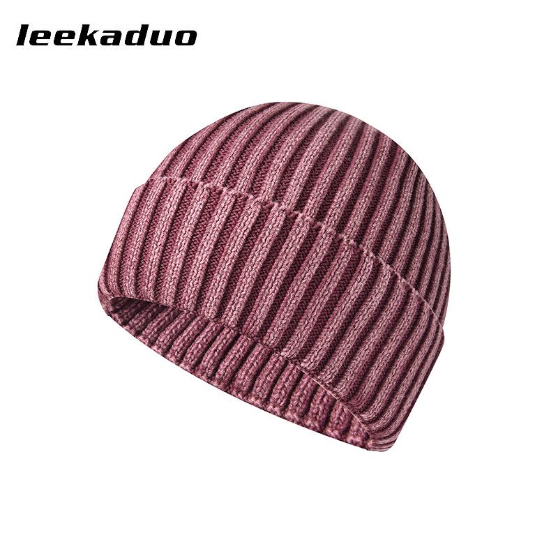 Light plate retro knitted hat graphite washed old wool hat men's and women's street casual warm cover head cold hat