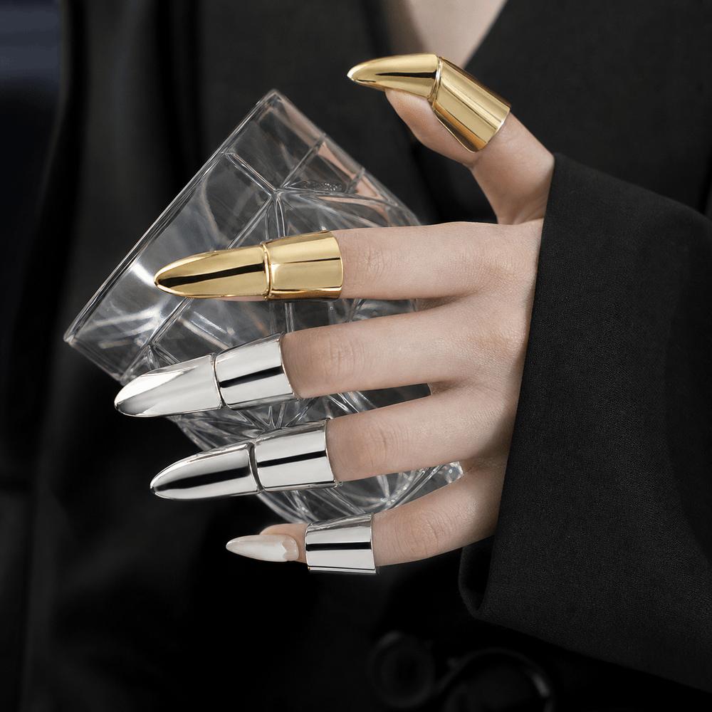 Fingertip Cover Nail Cover Ring Gold or Silver Fingernail Ring Gifts Finger Ring for Men and Women