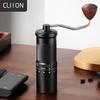 CLITON Hand-Crank Coffee Grinder, External Adjustable Scale Coffee Bean Grinder, Black