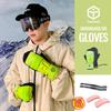 TaoTech Gathered Snowboard Gloves with Wrist Waterproof Ski Gloves for Men and with Protectors Neon Mittens, Guards, Women, Five-Finger Inner, (L,