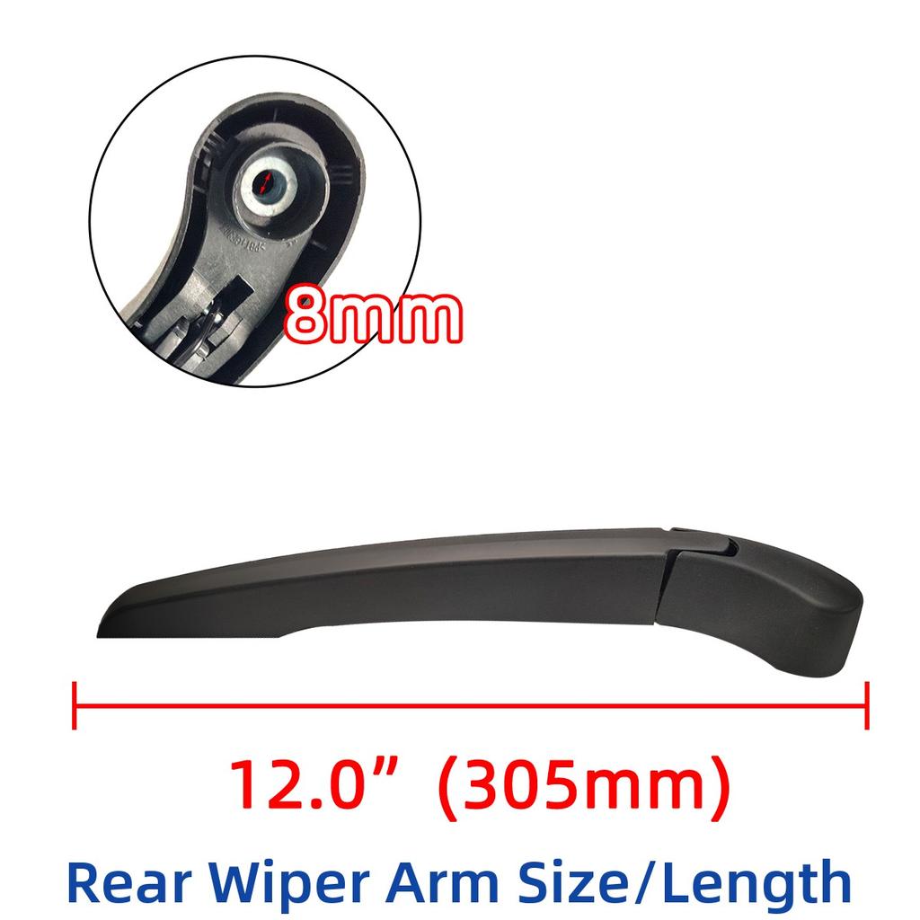 14" 350mm Rear Wiper Blade & Arm Set Kit For BMW X1 2016-2020 Windshield Windscreen Tailgate Window Rain Brush