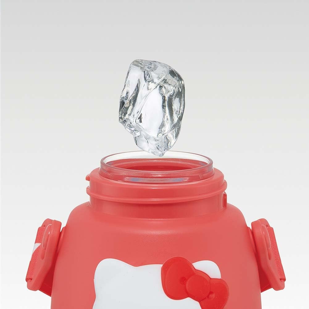 Skater 590ml Sanrio Hello Kitty 3D Mascot Straw Water Bottle with Cute for Girls and Straw, Kids, PMSHP6-A