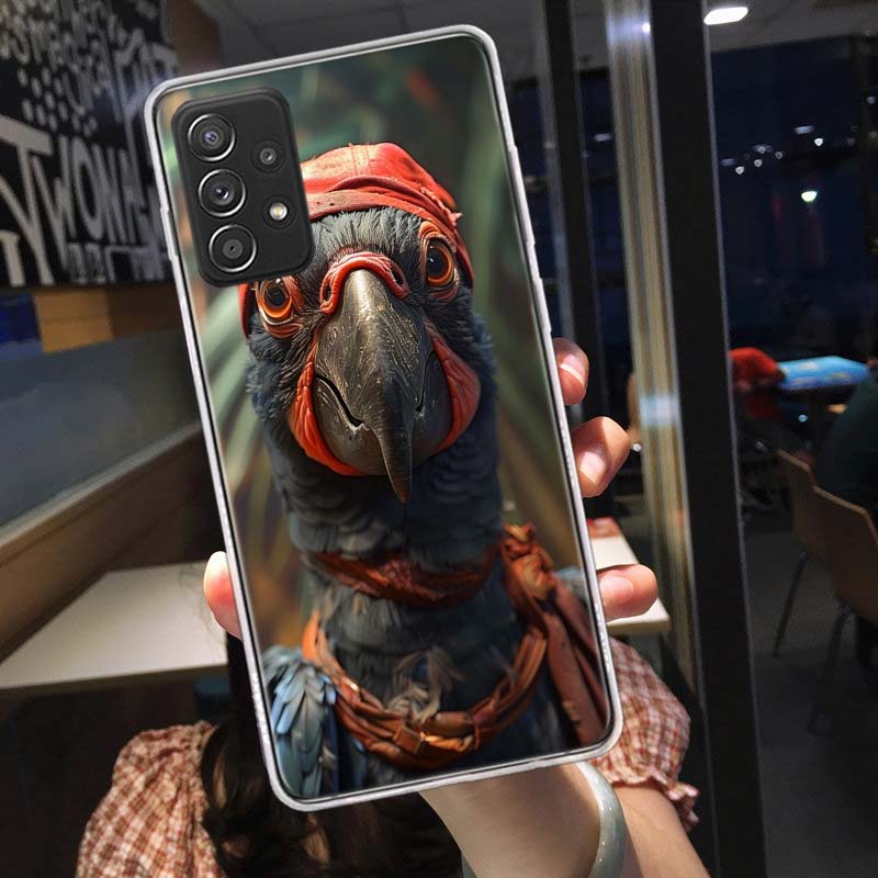

Macaw Pirate Phone Case for Samsung A54 A57 A37 A17 A14 A15 A12 A24 A34 A55 A35 A25 A52S A07 A05S A04S A22 A32 A72 Galaxy Note 2 Samsung A72 5G