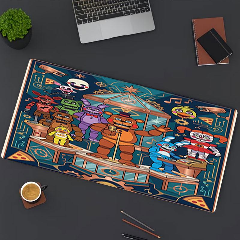 Podložka pod myš s potiskem Five Nights at Freddy's, pro podložku pod klávesnici, podložka pod notebook PC pro kancelářské použití doma, dekorace stolu, perfektní dárek k narozeninám pro hráče