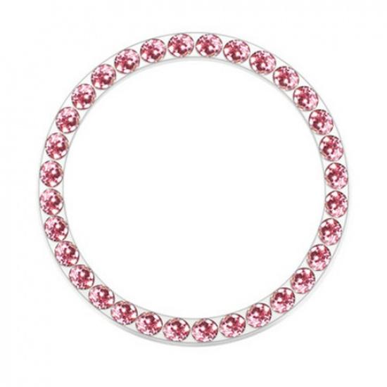 40mm Pink Bling Diamond Car Engine Start Stop Button Ring Sticker Decoraion Kit