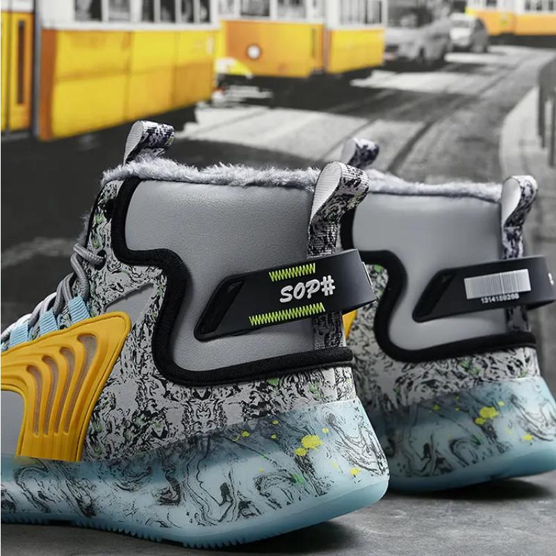 Botas de tornozelo de inverno botas de neve masculinas botas de couro de pele quente de natal cowboy esporte sapatos de alta qualidade casuais ao ar livre clássico