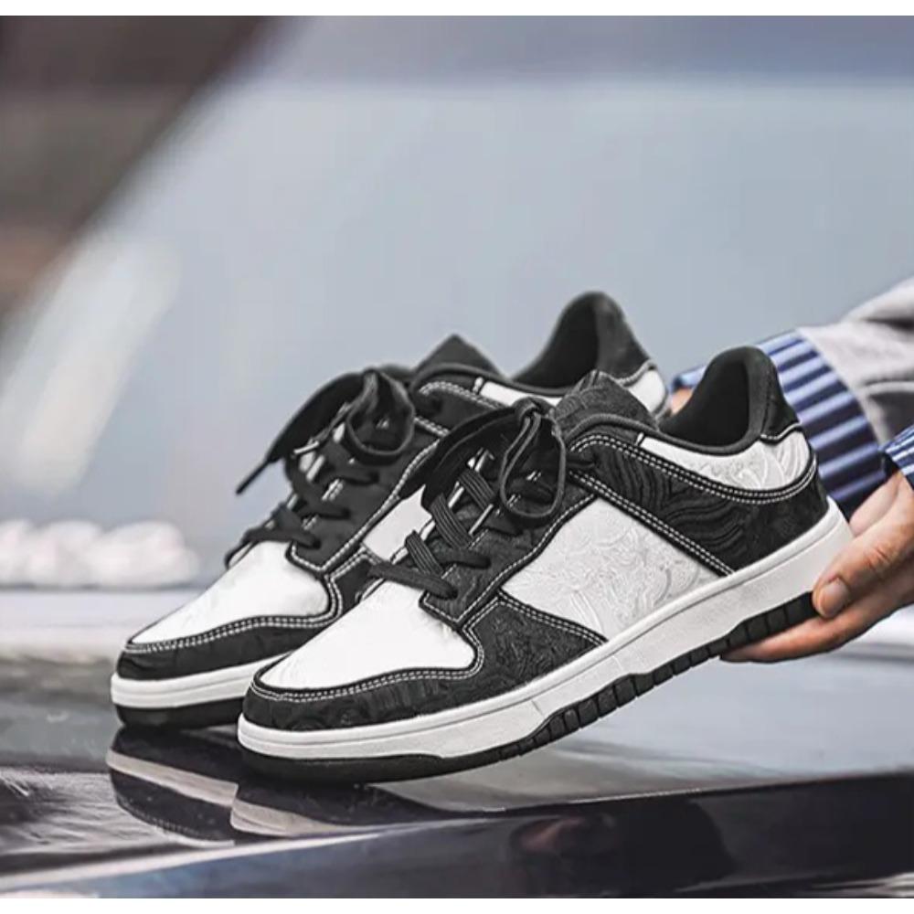 

Мужская высококачественная повседневная спортивная обувь, универсальный и удобный стиль обуви, осенний тренд, мужская обувь, с круглым носком, на шнуровке, черная 48