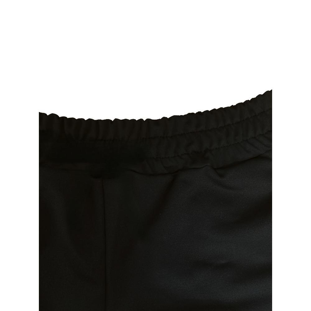 Women's Black Flame Printed Jogging Pants, Drawstring Straight Leg Sports Pants, Casual Fitness Pants, Casual Wear, Bold Printing