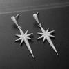 European Elegant Eight-Pointed Star Diamond Studs - Trendy Versatile Dangle Earrings