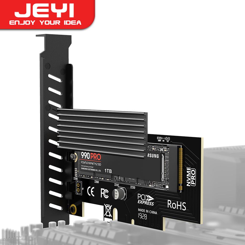 JEYI SK4 PCIe 4.0 X4 To M.2 NVMe Adapter Card for Full-Speed SSD Expansion