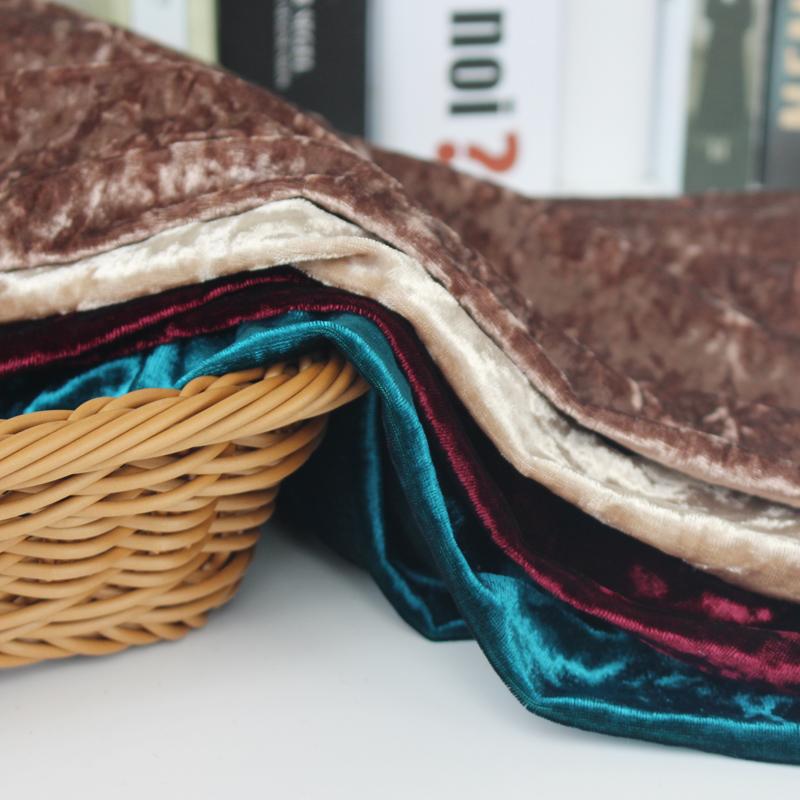 100*150cm Gold Velvet Fabric Elastic Soft Ice Velvet Fabric Dress Cloth DIY Wallet Tablecloth Curtains Pillow Sofa Cloth