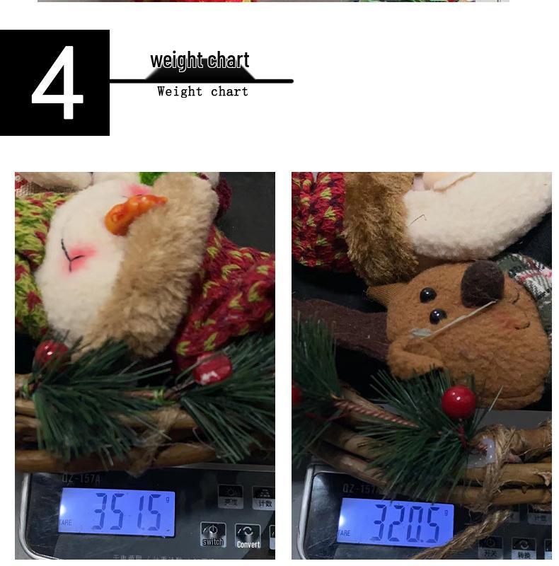 Christmas Snowman Wreath: Vine Circle Door Hanger & Window Decoration