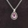 Pear Natural Morganite Sterling Silver Handmade Wedding Gift New Pendant Jewelry PP-26-11