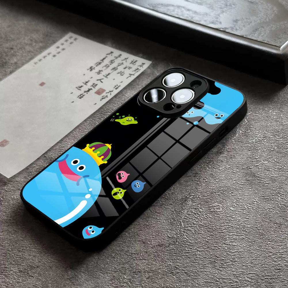 D-Dragon Quest Slime Phone Case For IPhone 17 Pro Max 14 Pro 15 12 11 13 Mini X XR XS 16 Plus SE Glass Cover