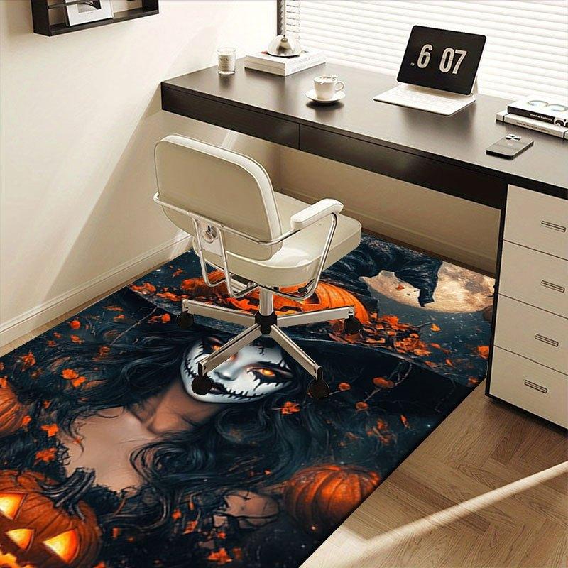 "Halloween Witch Costume with Jack-o'-Lantern Hat"Office Mat Home Decor Office Desk Chair Carpet for office ph142